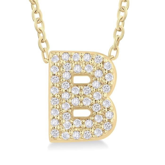 Quorra Lilith Bubble 'B' Initial Diamond Pendant