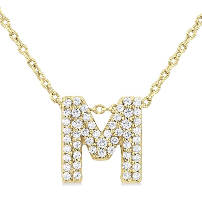 Felina Sabine Bubble 'M' Initial Diamond Pendant