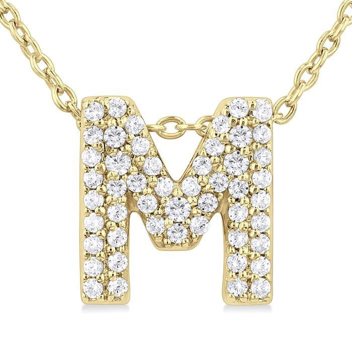 Felina Sabine Bubble 'M' Initial Diamond Pendant