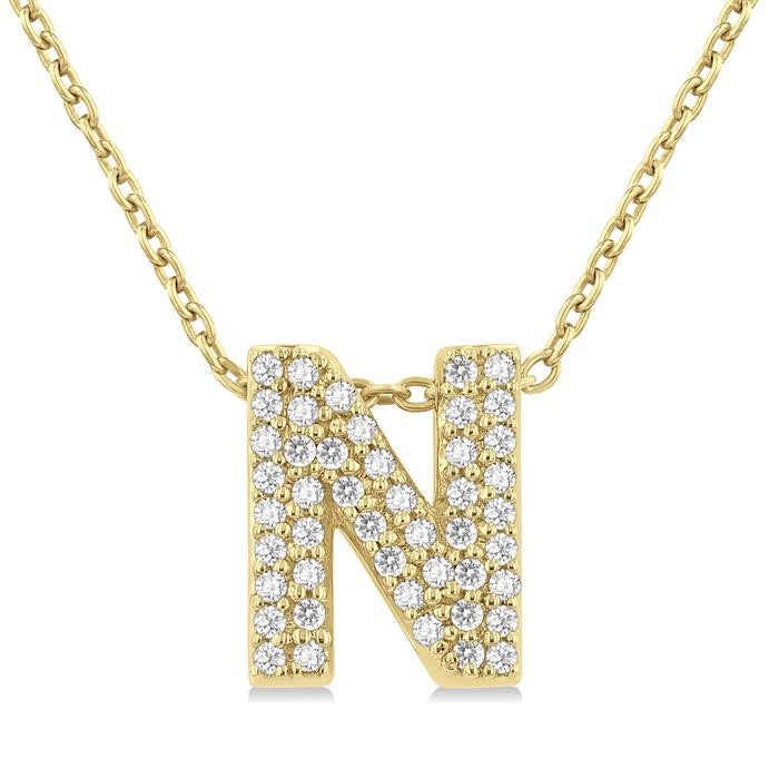 Bubble 'N' Initial Diamond Pendant