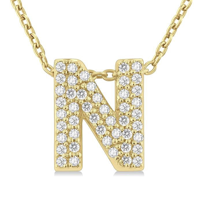 Bubble 'N' Initial Diamond Pendant