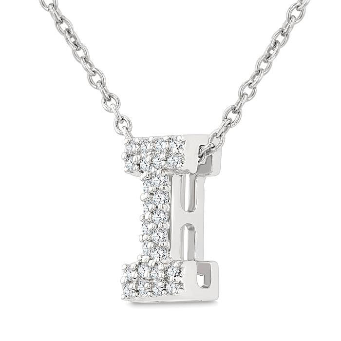 Ivy Raven Bubble 'I' Initial Diamond Pendant