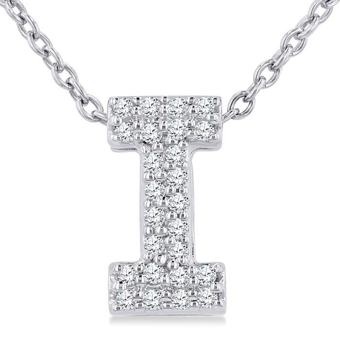 Ivy Raven Bubble 'I' Initial Diamond Pendant