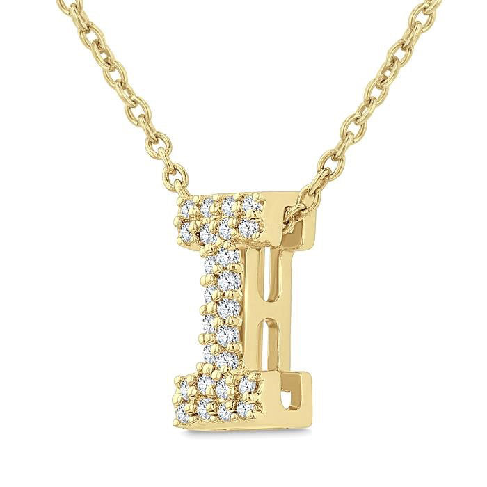 Isolde Halcyon Bubble 'I' Initial Diamond Pendant