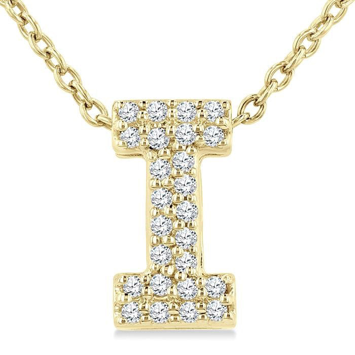 Isolde Halcyon Bubble 'I' Initial Diamond Pendant