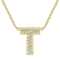 Bubble 'T' Initial Diamond Pendant