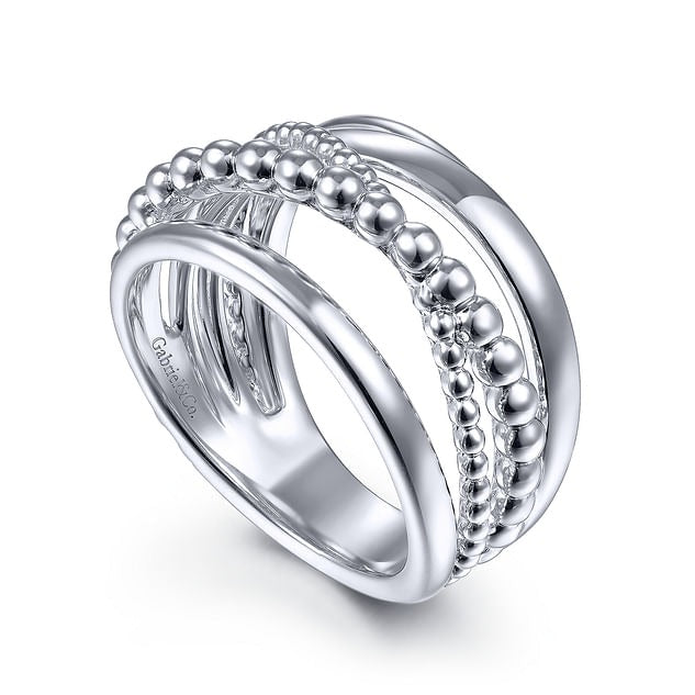 925 Sterling Silver Bujukan Criss Cross Ring