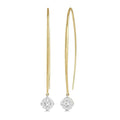 1/2 Ctw Cushion Shape Shine Bright Round Cut Diamond Earrings in 14K Yellow & White Gold