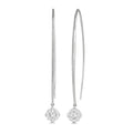 1/2 Ctw Cushion Shape Shine Bright Round Cut Diamond Earrings in 14K White Gold