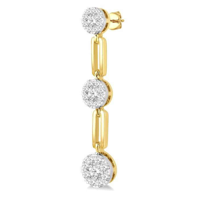 Shine Bright Paper Clip Diamond Earrings