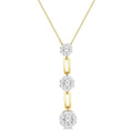 1/2 Ctw Shine Bright Round Cut Diamond Paperclip Link Pendant With Chain in 14K Yellow and White Gold