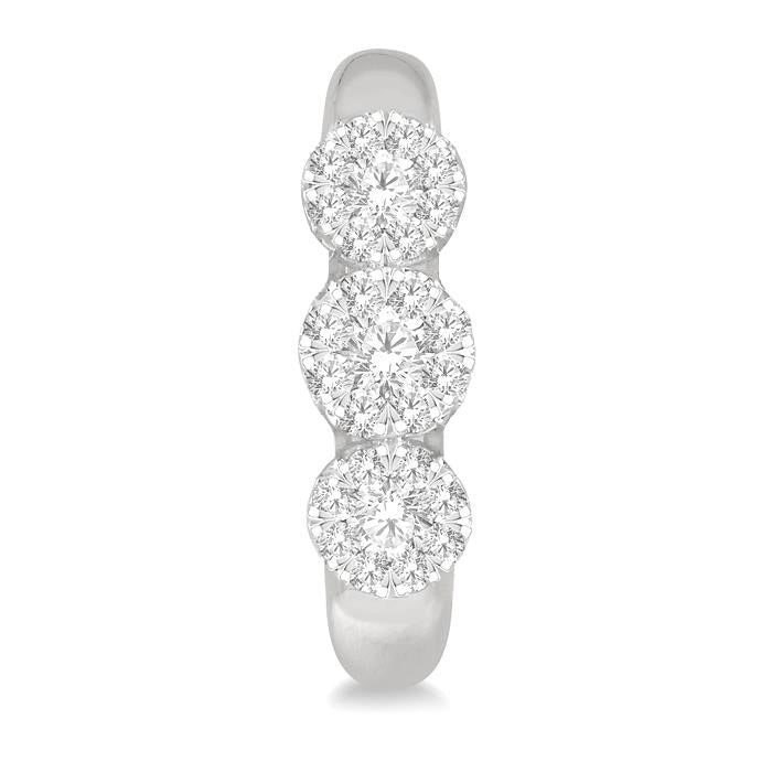 IonLys LoLuxLo 14K White Gold Diamond Earrings