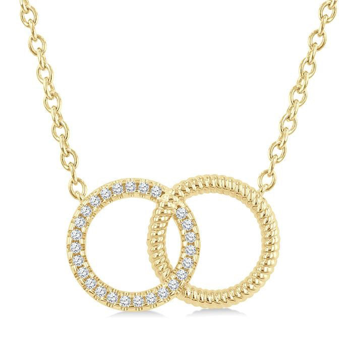 Lilith Calypso Circle Interlock Petite Diamond Fashion Pendant