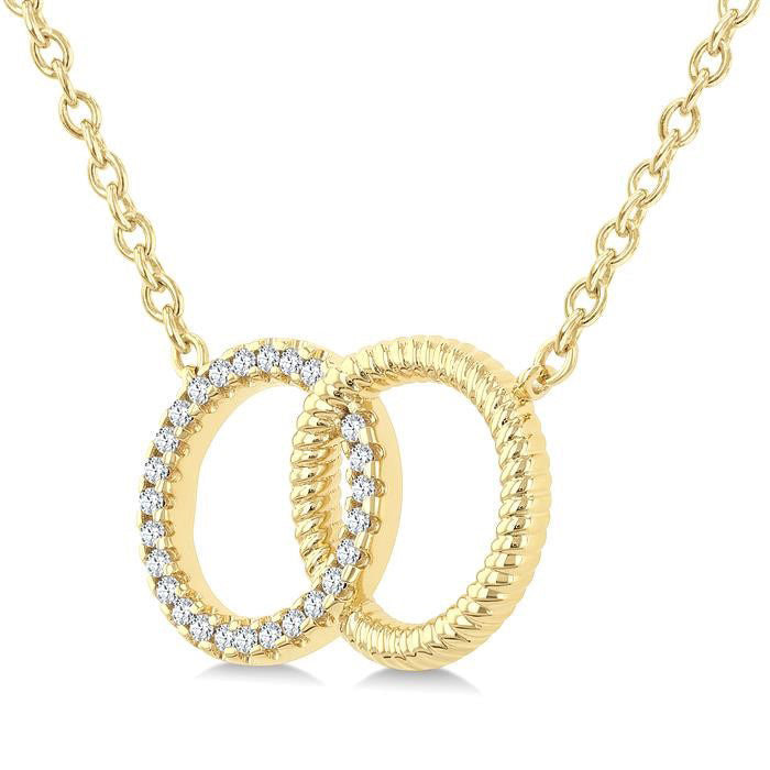 Lilith Calypso Circle Interlock Petite Diamond Fashion Pendant