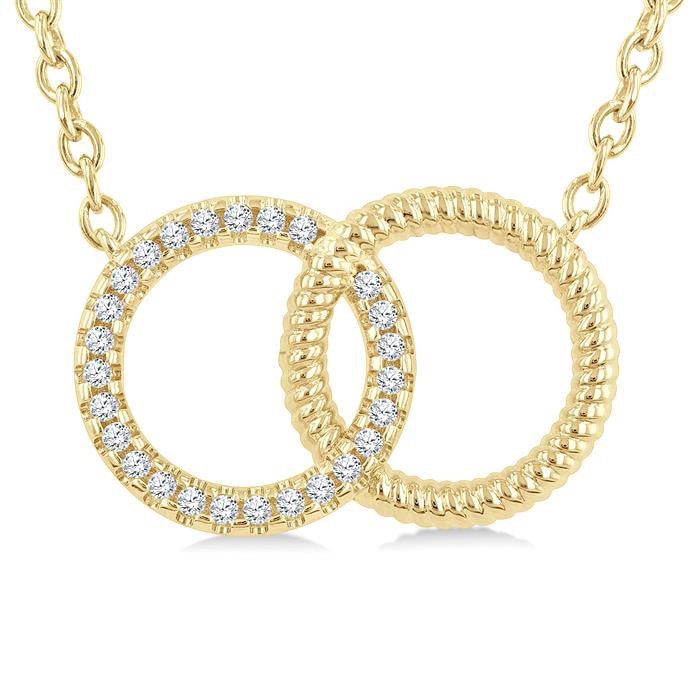 Lilith Calypso Circle Interlock Petite Diamond Fashion Pendant