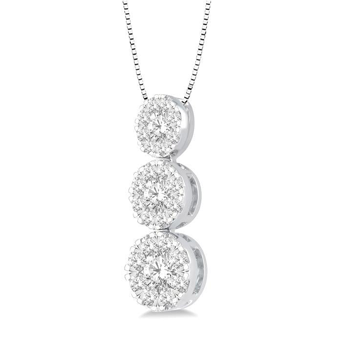 Kaia Penrose Round Shape Past Present & Future Shine Bright Essential Diamond Pendant