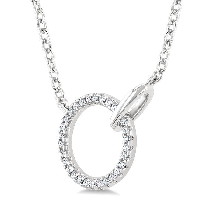 Starling Ophelia Circle Interlock Petite Diamond Fashion Pendant