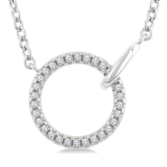 Starling Ophelia Circle Interlock Petite Diamond Fashion Pendant