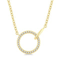 Wren Zinnia Circle Interlock Petite Diamond Fashion Pendant