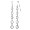 5/8 Ctw Circular Rose Cut Diamond Fashion Earrings in 14K White Gold