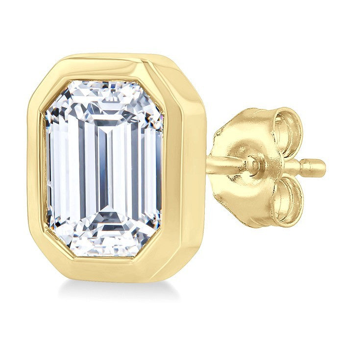 3/8 Ctw Emerald Pie Cut Diamond Fashion Stud Earrings in 14K Yellow Gold