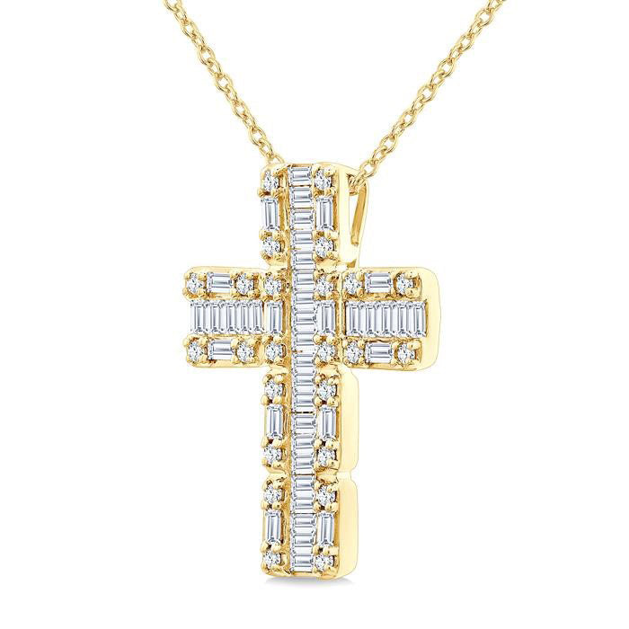 Harrier Nettle Cross Fusion Diamond Fashion Pendant