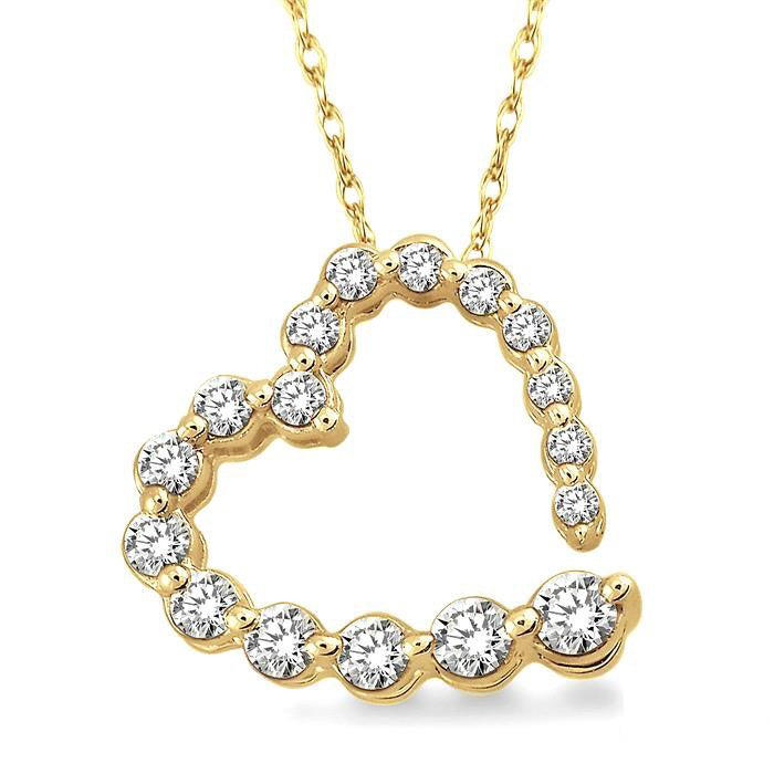 Xanthe Gale Heart Shape Journey Diamond Fashion Pendant
