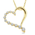 Quiana Zaira Heart Shape Half Journey Diamond Fashion Pendant