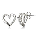 Heart Shape Journey Diamond Earrings