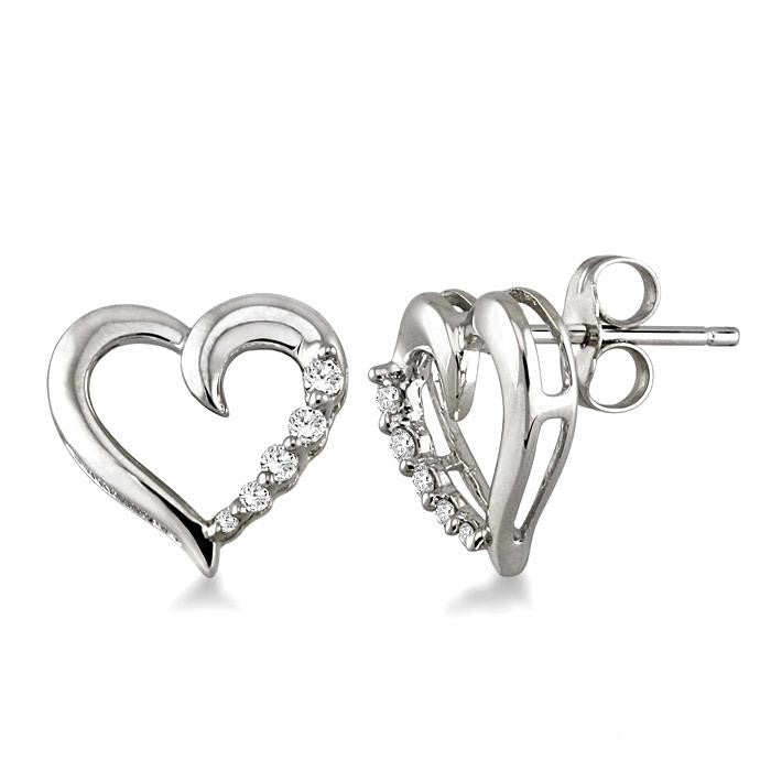 Heart Shape Journey Diamond Earrings