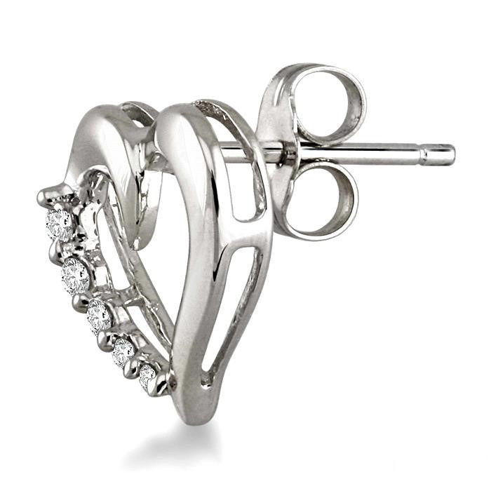 Heart Shape Journey Diamond Earrings