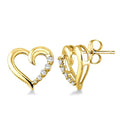 Heart Shape Journey Diamond Earrings
