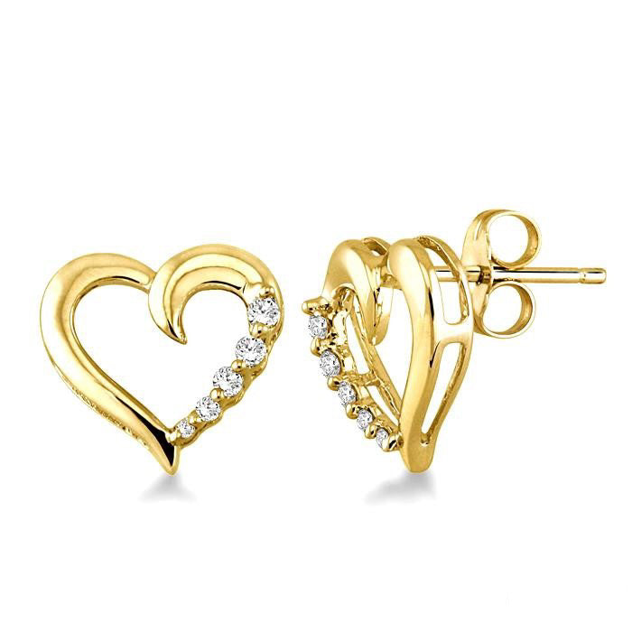 Heart Shape Journey Diamond Earrings