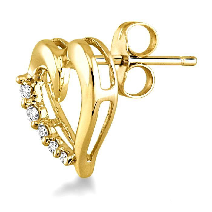 Heart Shape Journey Diamond Earrings