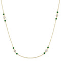 Aria 3 Gemstone & Diamond Station Necklace