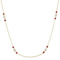 Vale 3 Gemstone & Diamond Station Necklace