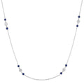 Halcyon 3 Gemstone & Diamond Station Necklace