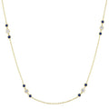 Vesper 3 Gemstone & Diamond Station Necklace