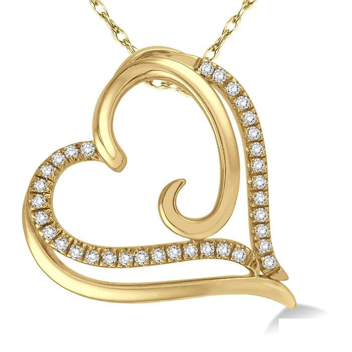 Ember Serenade Heart Shape Diamond Fashion Pendant