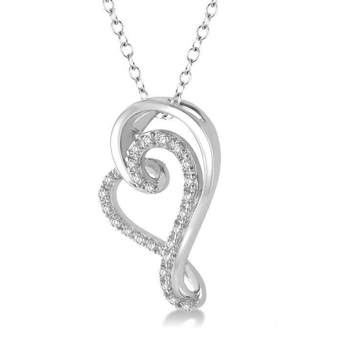 Cinder Galatea Heart Shape Diamond Fashion Pendant