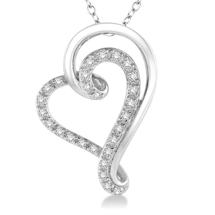 Cinder Galatea Heart Shape Diamond Fashion Pendant