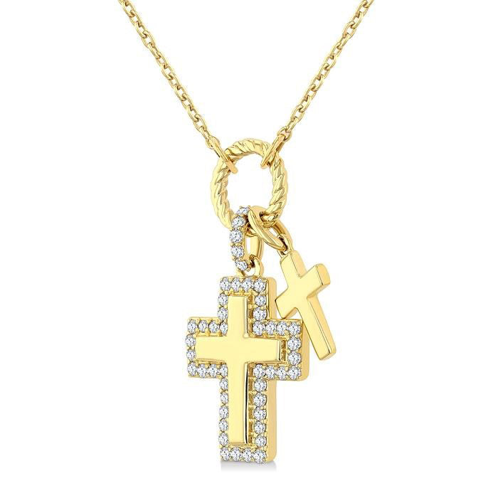 Cross Charm Diamond Fashion Pendant