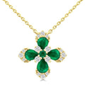 Celestia Blossom Pear Shape Gemstone & Diamond Pendant