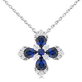 Raven Blossom Pear Shape Gemstone & Diamond Pendant