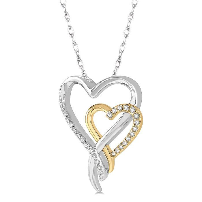 Bellona Galatea Double Heart Shape Diamond Fashion Pendant