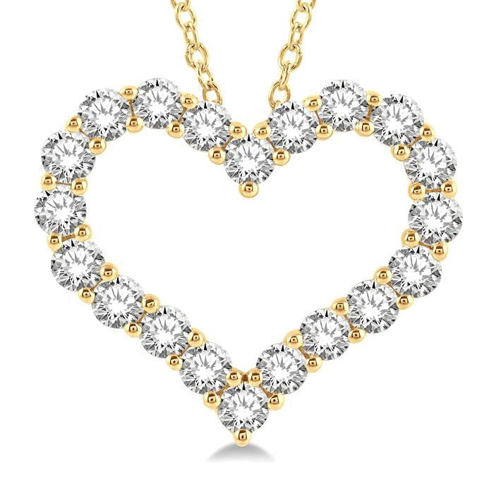 Poppy Willow Heart Shape Diamond Fashion Pendant