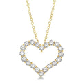 4 Ctw Heart Shape Round Cut Diamond Pendant With Chain in 14K Yellow Gold