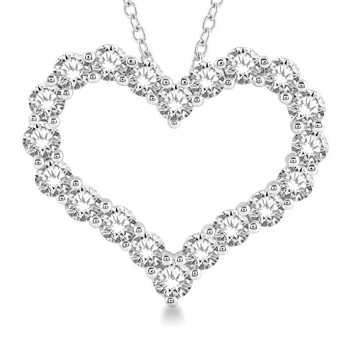 Cyra Orchid Heart Shape Diamond Fashion Pendant