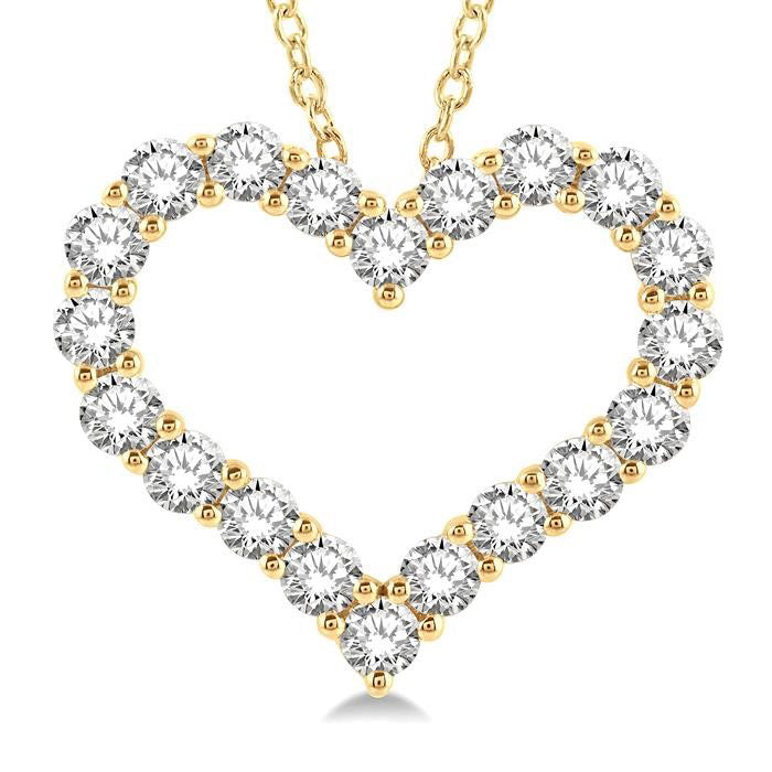 Meadow Galatea Heart Shape Diamond Fashion Pendant