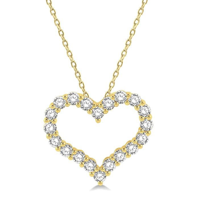 Vellum Luna Heart Shape Diamond Fashion Pendant